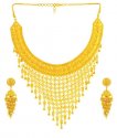 22K Gold Bridal Necklace Set - Click here to buy online - 3,821 only..