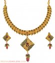 Click here to View - 22k Indian Fancy Necklace Set 