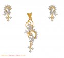 Click here to View - 22Kt  Gold Signity Pendant Set 
