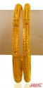 22k Gold bangles (2 pc) - Click here to buy online - 3,457 only..