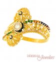 Designer Gold Ring with Polki - Click here to buy online - 154 only..