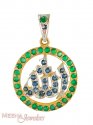 22Kt Allah Pendant with Precious Stones - Click here to buy online - 234 only..