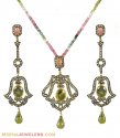Designer Victorian Pendant Set - Click here to buy online - 3,810 only..