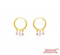 Hoop Earrings 22 Kt Gold - Click here to buy online - 311 only..