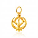 22K Gold Khanda Pendant - Click here to buy online - 298 only..
