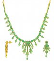 Designer Emerald Necklace Set - Click here to buy online - 1,658 only..