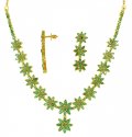 22k Emerald Necklace and Set - Click here to buy online - 1,630 only..