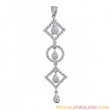 18K White Gold Fancy Pendant - Click here to buy online - 1,018 only..
