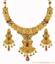 Antique Necklace Set 22K - Click here to buy online - 13,665 only..