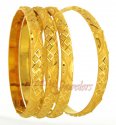 22Kt Gold Handmade Bangles - Click here to buy online - 1,599 only..