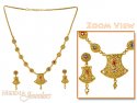 Click here to View - Gold Necklace with Cubic Zircons 