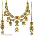 22Kt Gold Antique Set - Click here to buy online - 5,076 only..