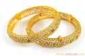 Polki Diamond Bangles (22k Gold) - Click here to buy online - 8,732 only..