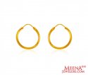 22 kt Gold Hoop Earrings - Click here to buy online - 504 only..