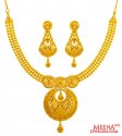 22Kt Gold Necklace Set - Click here to buy online - 4,295 only..
