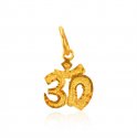 22Karat Yellow Gold Om Pendant - Click here to buy online - 168 only..