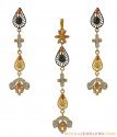 Indian Pendant Set (22K Gold) - Click here to buy online - 1,408 only..