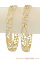 Click here to View - 18K Designer Diamond Bangles(2 pcs) 
