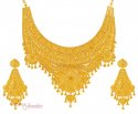 22Kt Gold Bridal Necklace Set - Click here to buy online - 4,200 only..
