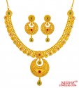 22K Gold Necklace Set - Click here to buy online - 5,865 only..