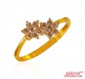 22KT Gold CZ Ring - Click here to buy online - 294 only..