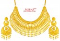 22Kt Gold Necklace Earring Set - Click here to buy online - 13,038 only..