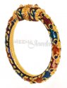 Click here to View - 22 Kt Gold Meena work Bangles 