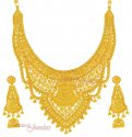 22Kt Gold Necklace Set - Click here to buy online - 2,974 only..