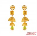 22kGold layered Chandelier Earrings - Click here to buy online - 1,102 only..