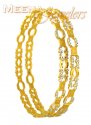 22Kt Gold 2tone Bangles - Click here to buy online - 1,076 only..