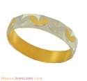 Two Tone Wedding band (22Kt) - Click here to buy online - 464 only..