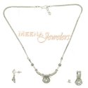 22Kt White Gold Necklace Set - Click here to buy online - 851 only..