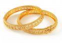 Click here to View - 22K Gold Bangles with CZ 