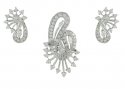 Designer White Gold Pendant Set - Click here to buy online - 661 only..