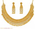 Two Tone Filigree Necklace Set - Click here to buy online - 2,822 only..