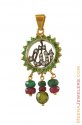Colorful Allah Pendant (22K Gold) - Click here to buy online - 373 only..