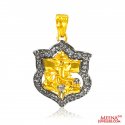 22 Kt Gold Ganpati Jee Pendant - Click here to buy online - 493 only..