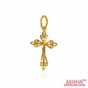 22K Gold Cross Pendant  - Click here to buy online - 193 only..