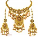 Indian Antique Necklace Set - Click here to buy online - 3,322 only..