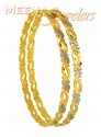 22Kt Gold Rhodium Finishing Bangles - Click here to buy online - 1,020 only..