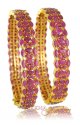 22Kt Gold Ruby Bangles - Click here to buy online - 2,394 only..