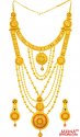 22 Kt Gold Bridal Necklace Set  - Click here to buy online - 15,231 only..