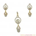 Gold Pendant Set with Diamonds - Click here to buy online - 3,627 only..