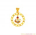 22k Gold Lord Balaji Pendant - Click here to buy online - 424 only..