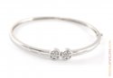 Click here to View - White Gold Bangle with CZ 