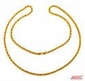 Click here to View - 22 Kt Hollow Rope Chain (22 Inch) 