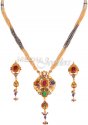 22 Kt  Antique Gold Pendant  Set - Click here to buy online - 1,670 only..