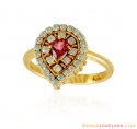 18K Ladies Diamond Tourmaline Ring - Click here to buy online - 1,754 only..