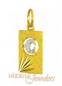 22Kt Initial C Pendant - Click here to buy online - 88 only..
