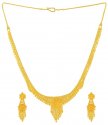 Gold Filigree Necklace Set - Click here to buy online - 728 only..